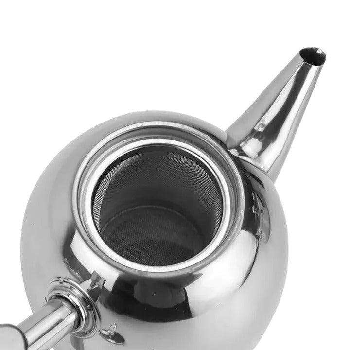 BowLift | Classic Stainless Steel Teapot for Tea and Coffee Brewing