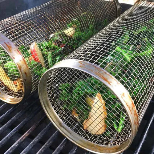 BowLift | Durable BBQ Grill Basket with Rotating Design for Outdoor Grilling