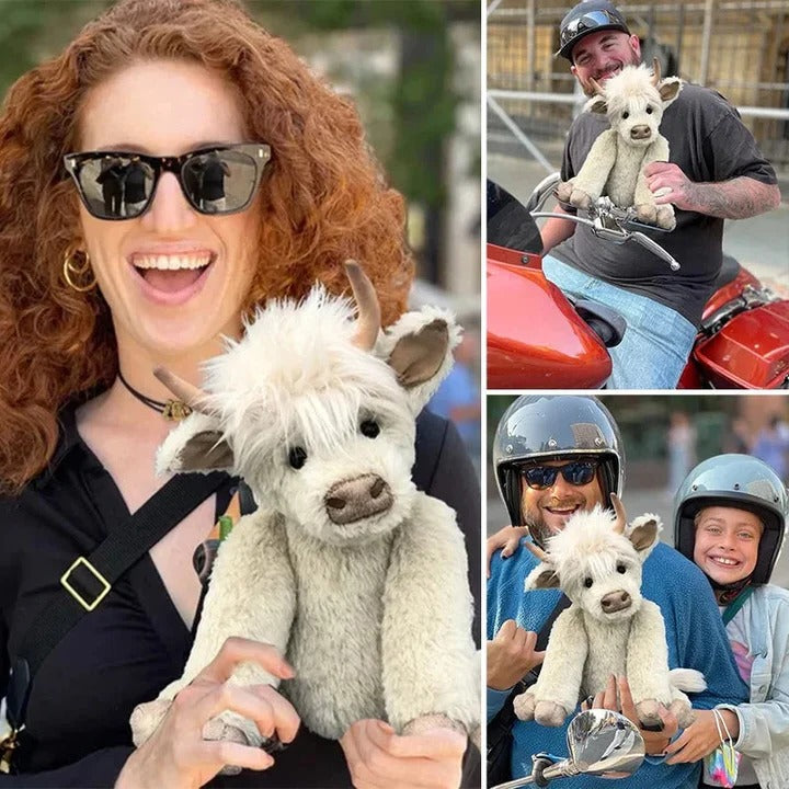 BowLift | Handcrafted Highland Cow Plush with Floral Headpiece