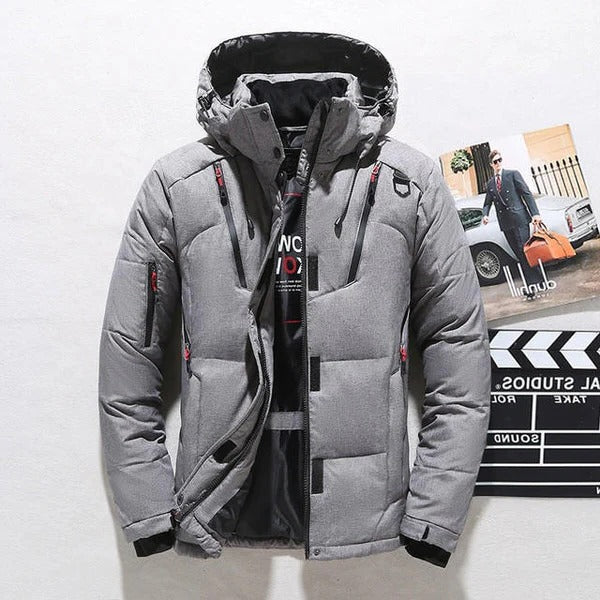 BowLift | Insulated Duck Down Jacket – Removable Hood Winter Zip Coat