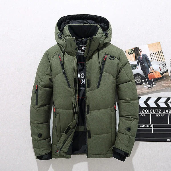 BowLift | Insulated Duck Down Jacket – Removable Hood Winter Zip Coat