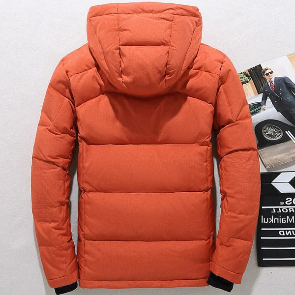 BowLift | Insulated Duck Down Jacket – Removable Hood Winter Zip Coat