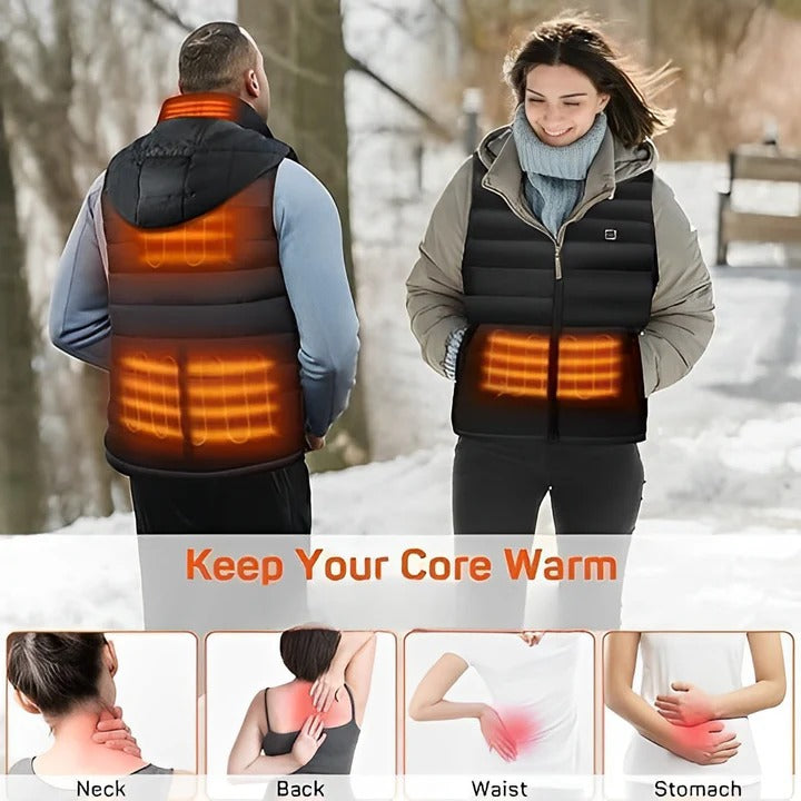 BowLift | Lightweight Heated Unisex Puffer Vest For Winter Outdoor Activities