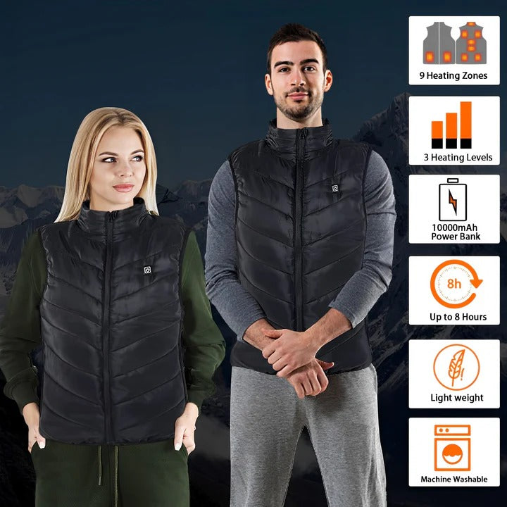 BowLift | Lightweight Heated Unisex Puffer Vest For Winter Outdoor Activities