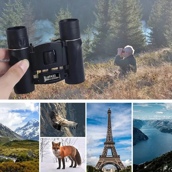 BowLift | Compact 40x22 Folding Binoculars – High-Power Outdoor Zoom