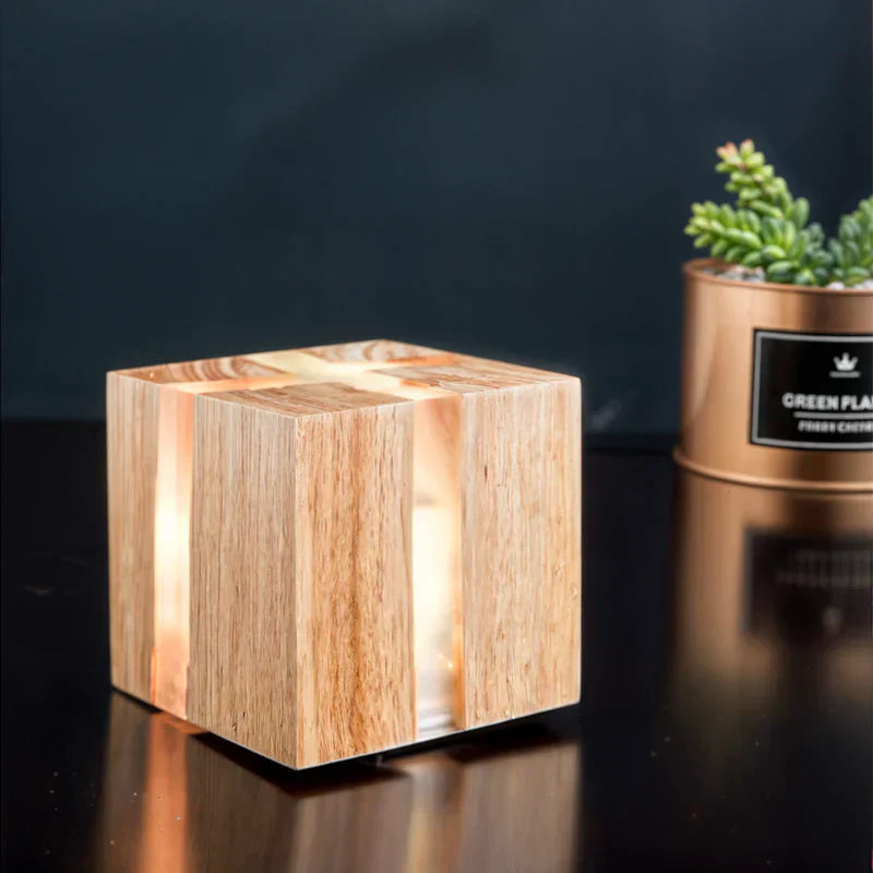 CrackLumen - Unique rustic cracked table lamp Bowlift