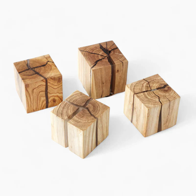CrackLumen - Unique rustic cracked table lamp Bowlift