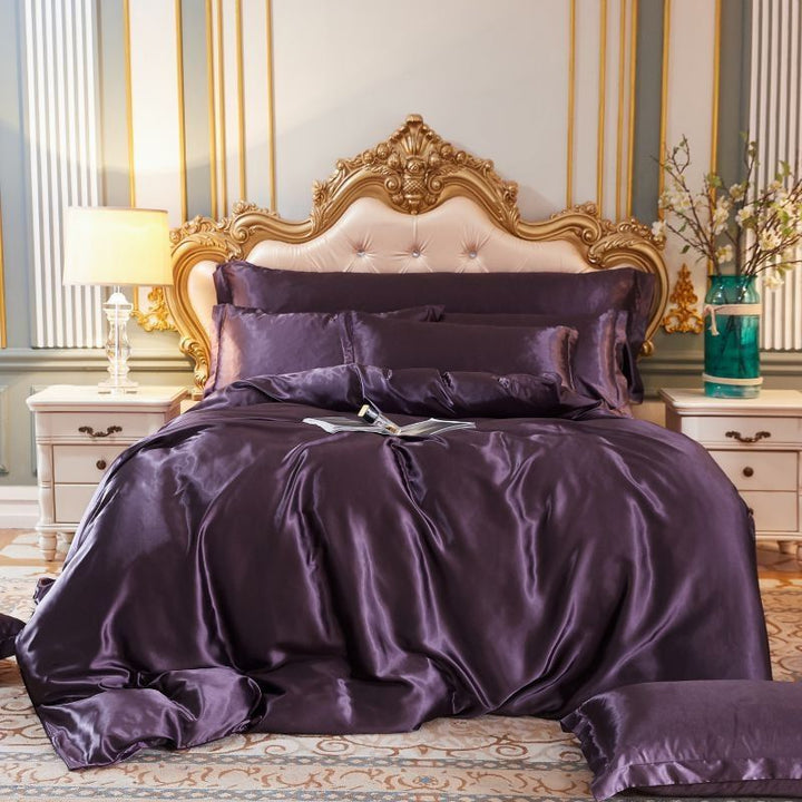 BowLift | Silk/Satin Bed Linen Duvet Cover Luxury Set (2x Pillowcase, 1x Fitted Sheet, 1x Duvet)