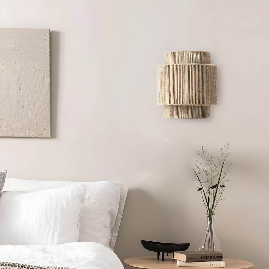 BowLift | Japanese-Inspired Minimalist LED Wall Light – Natural Rope Design & Warm Ambient Lighting