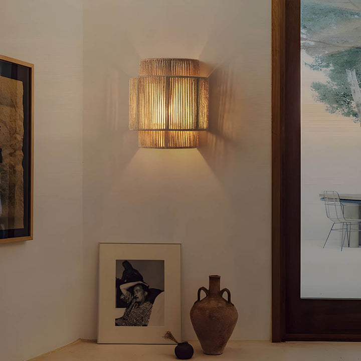 BowLift | Japanese-Inspired Minimalist LED Wall Light – Natural Rope Design & Warm Ambient Lighting