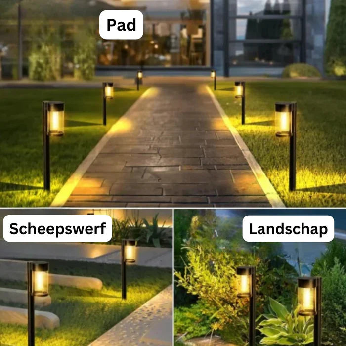 Luxury Solar-Powered Path Lighting for Garden Bowlift