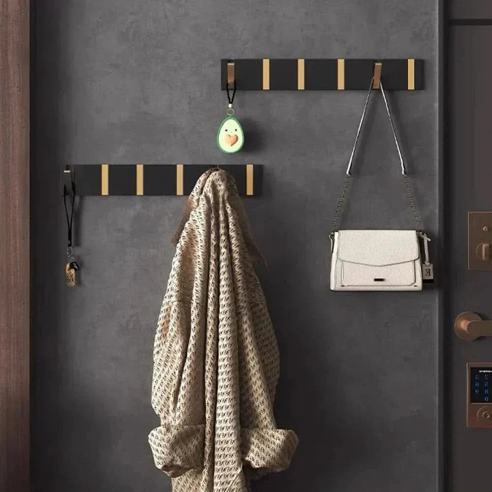 BowLift | HOOKLUX – Foldable wall hook strip made of aluminum, space-saving & versatile