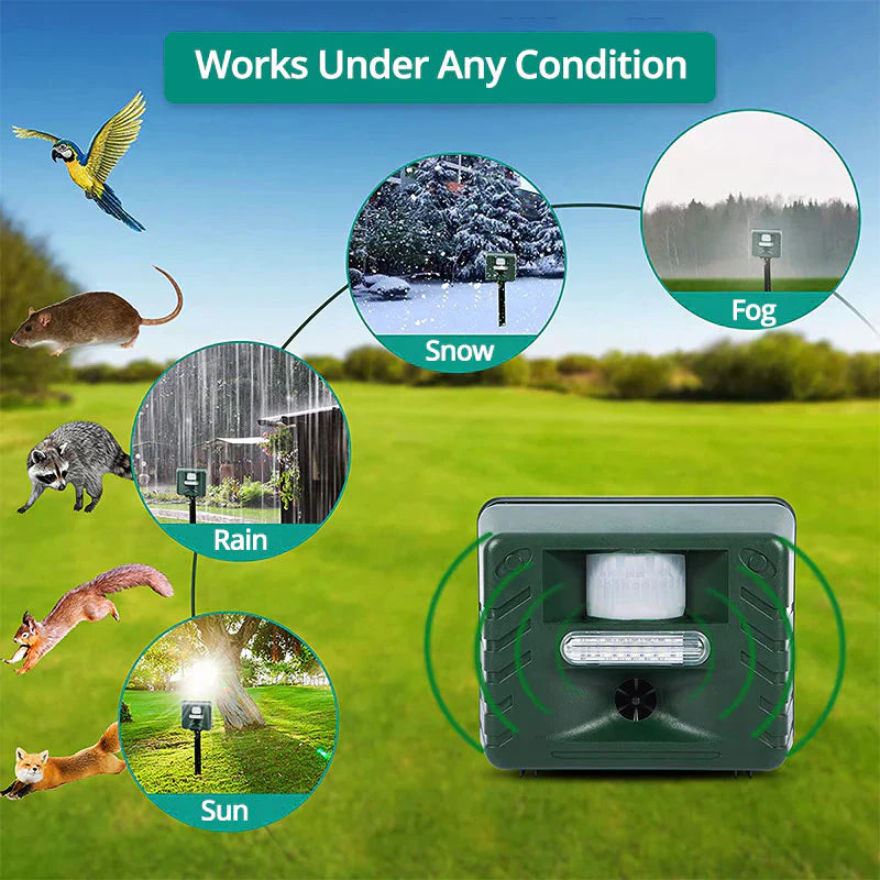 BowLift | Ultrasonic Animal Repeller | Motion-Activated, Eco-Friendly & Safe for Gardens and Yards