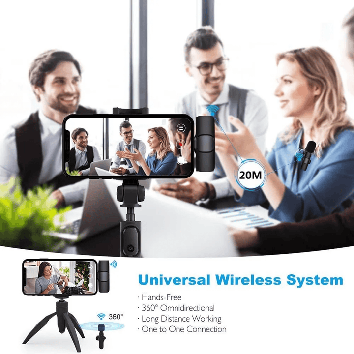 BowLift | Wireless Mini Miniature Lavalier Lapel Portable Small Tiny Mic Microphone for Iphone