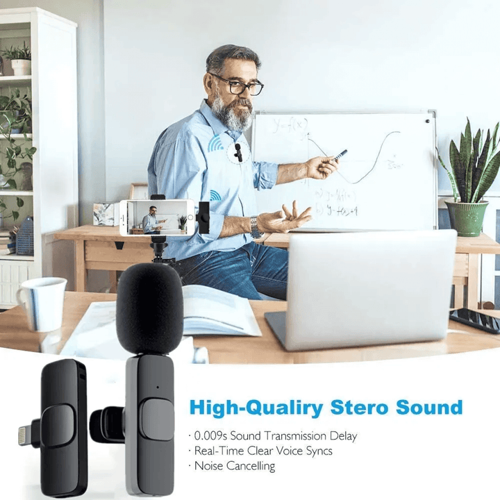 BowLift | Wireless Mini Miniature Lavalier Lapel Portable Small Tiny Mic Microphone for Iphone