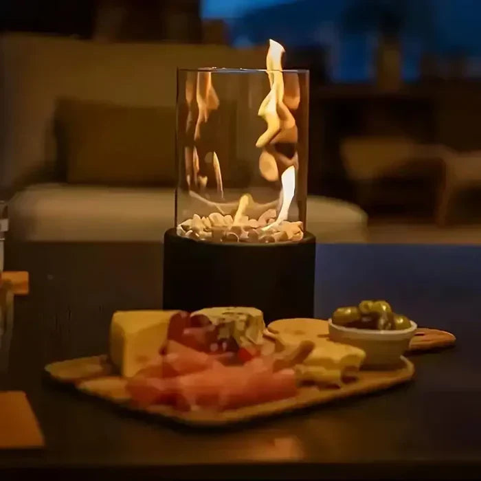 BowLift | Stylish Table Fireplace GlowLuxe Lantern for Coziness at Home
