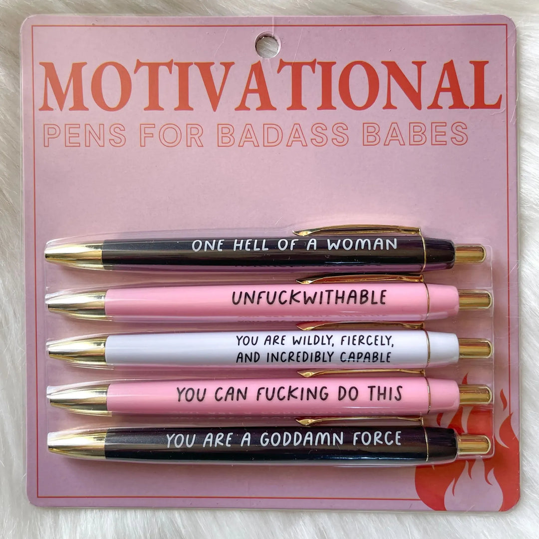 BowLift | Motivational Badass funny Pen Set (5 pieces)