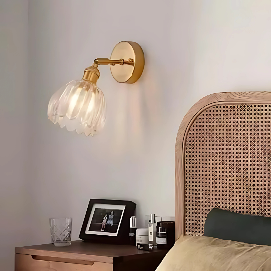 BowLift | Vintage Glass Wall Lights Floral Design