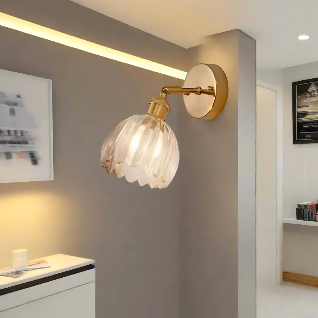 BowLift | Vintage Glass Wall Lights Floral Design