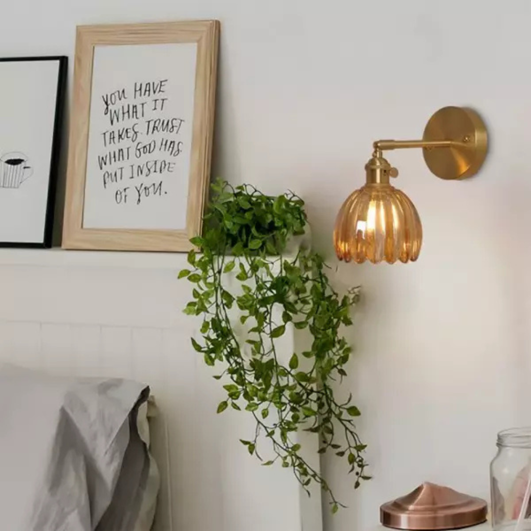 BowLift | Vintage Glass Wall Lights Floral Design