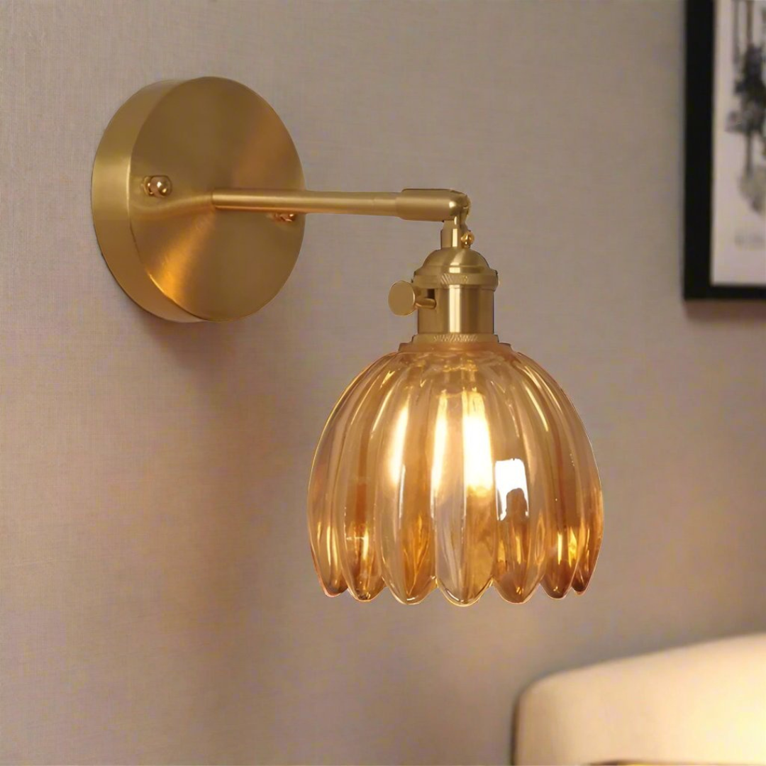 BowLift | Vintage Glass Wall Lights Floral Design