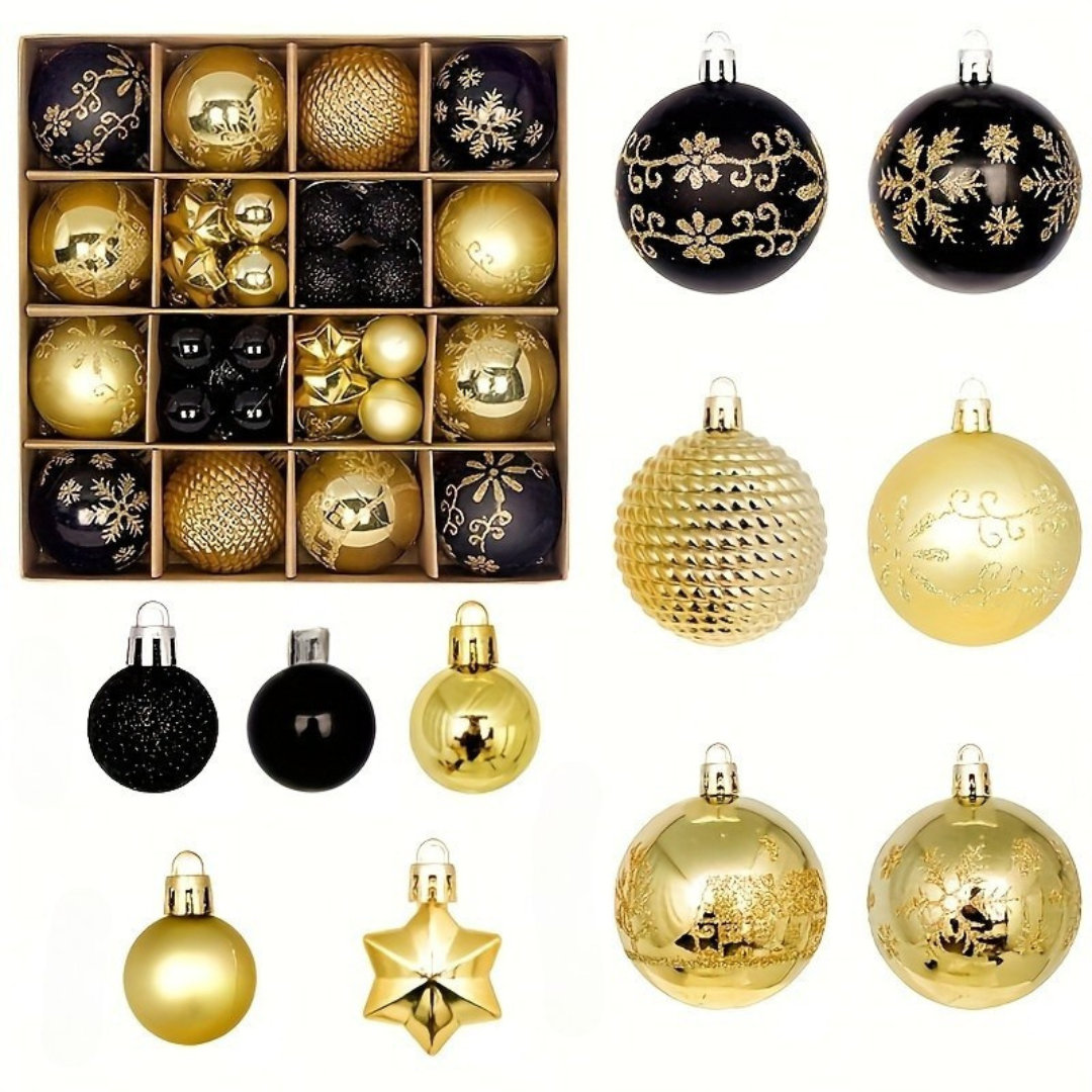 BowLift | Christmas Tree Baubles Set – Plastic Hanging Ornaments