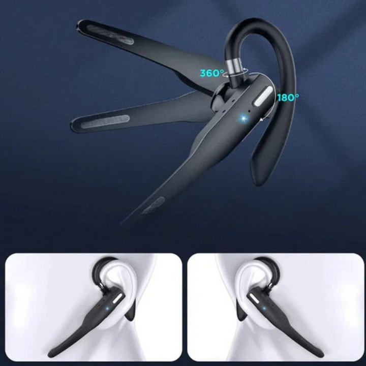 BowLift | Bluetooth Headset with Mic Noise Cancelling Earpiece