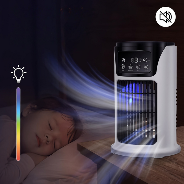 Portable Air Cooler Humidifier Fan USB White | Bowlift