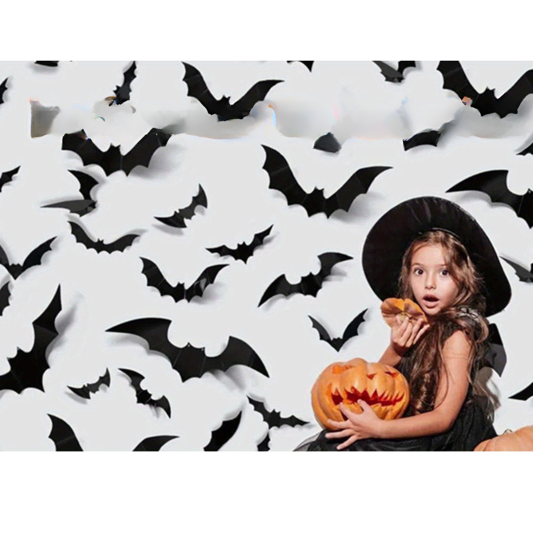 BowLift | Wall Stickers 3D Halloween Bat Decorations Set