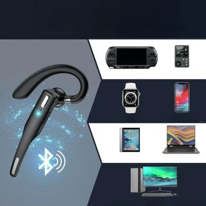 BowLift | Bluetooth Headset with Mic Noise Cancelling Earpiece