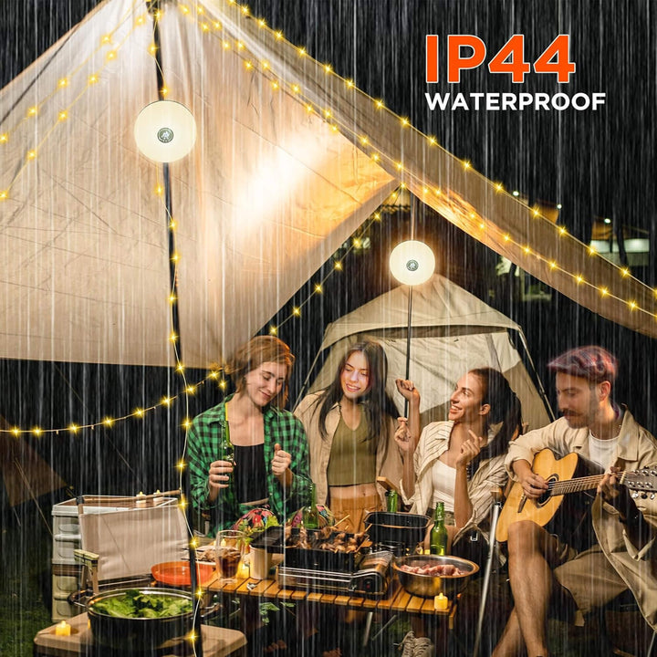 BowLift | 4 in 1 Camp Light – Portable Camping Lantern, String Lights with 8 Lighting Modes, Rechargeable Power Bank for Outdoor Adventures