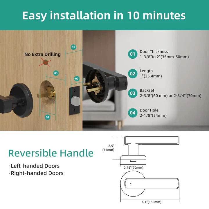 BowLift | Smart Handle Door Lock with Keyless Access
