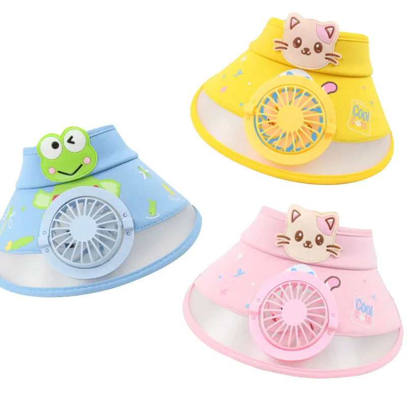 BowLift | Children's Sun Hat with Fan – Adjustable Summer Hat with Frog Design