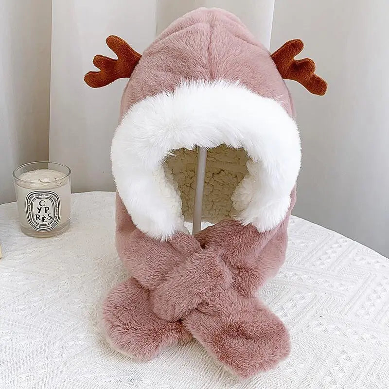 BowLift | Warm & cozy – 2-in-1 beanie & scarf with plush for cold days