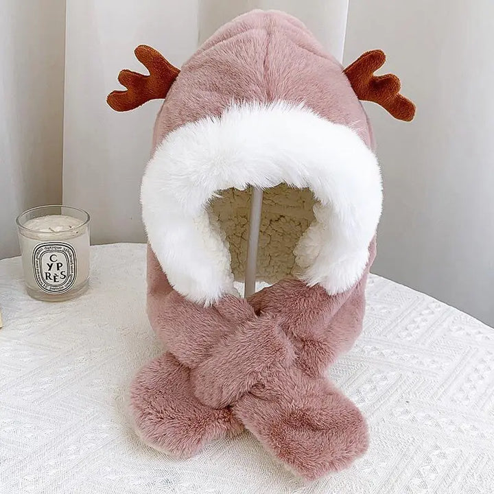 BowLift | Warm & cozy – 2-in-1 beanie & scarf with plush for cold days