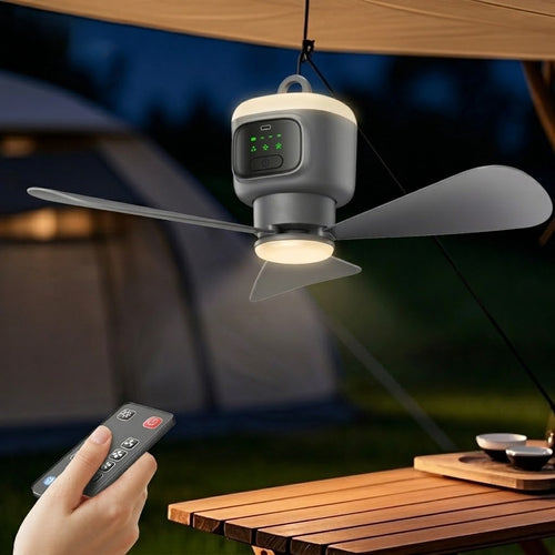 Home Cool Portable Rechargeable RC Hanging Fan Lamp | Bowlift