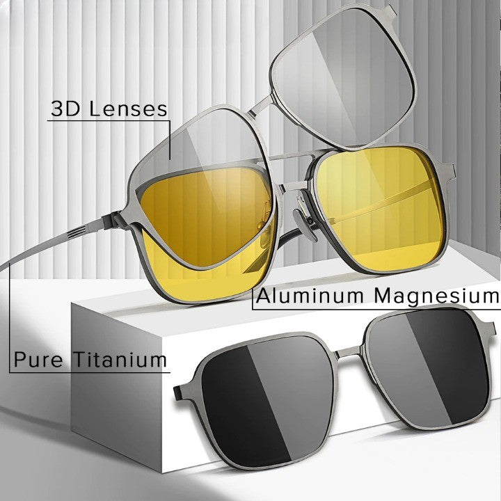 BowLift | Pure Titanium Magnetic Clip-On Glasses