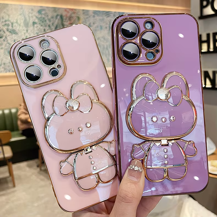 BowLift | 3D Bunny  Korean Style Mirror iPhone Case
