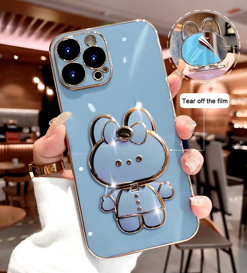 BowLift | 3D Bunny  Korean Style Mirror iPhone Case