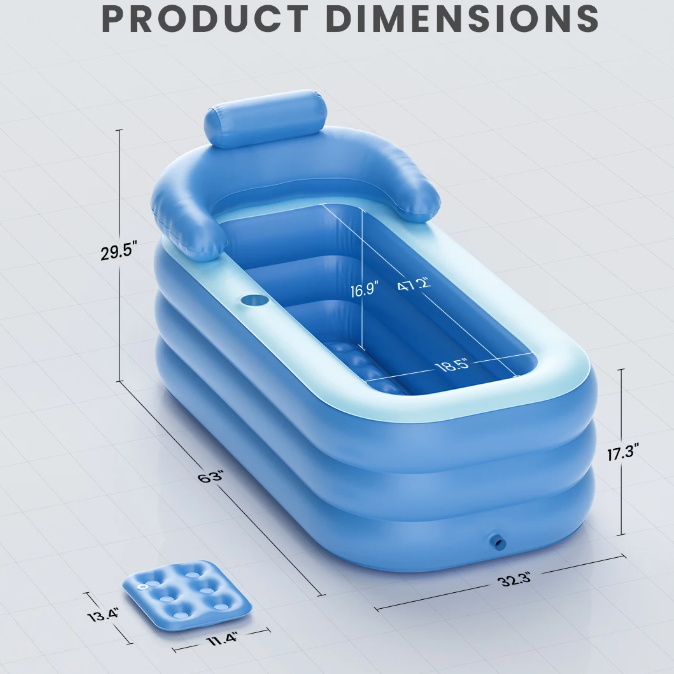 Portable Inflatable Spa Relaxing Full Bathtub | Bowlift