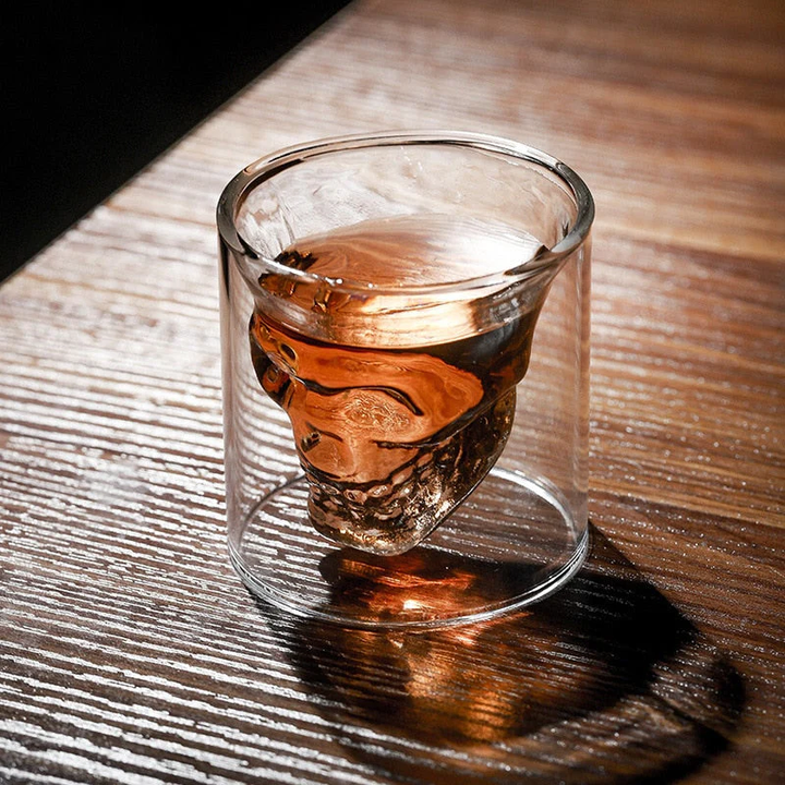 3D Skull Head DouBowlifte Drinking Glass | Bowlift