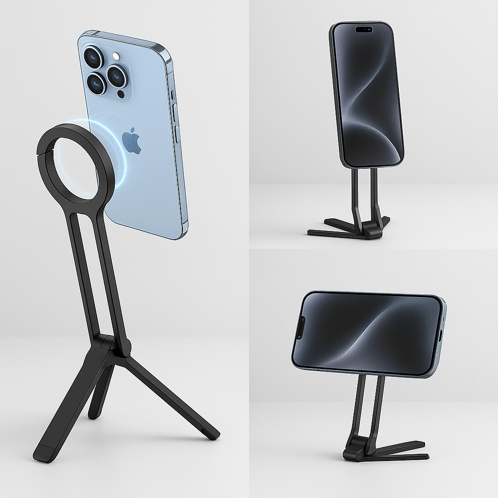 BowLift | Pocket Size Clip-On Magnetic Foldable Tripod