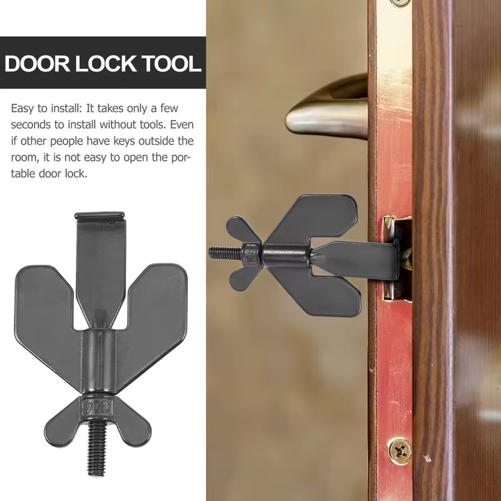 Portable Travel Security Door Stopper Lock | Bowlift