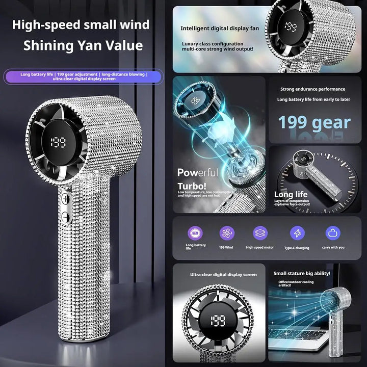 BowLift | Diamond Breeze Handheld Fan