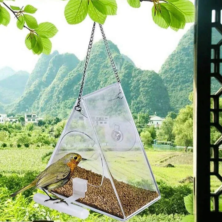 BowLift | Clear Acrylic Hanging Bird Feeder