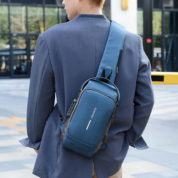 Security backpack with hidden zippers | Bowlift