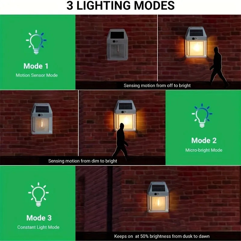 BowLift | LuminGlow Solar Sconce: Dimmable Elegance