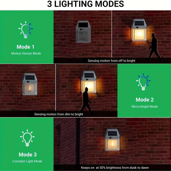 BowLift | LuminGlow Solar Sconce: Dimmable Elegance