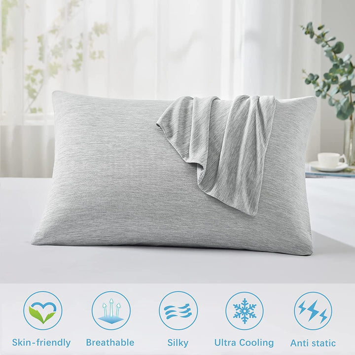 Revolutionary Gray Cooling Pillowcases Set of 2 –  Pro Q-Max 0.4 | Bowlift