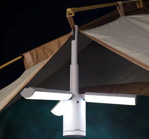 BowLift | All-in-One Camping Lamp | Rechargeable Outdoor Light with Adjustable Brightness & Long Battery Life
